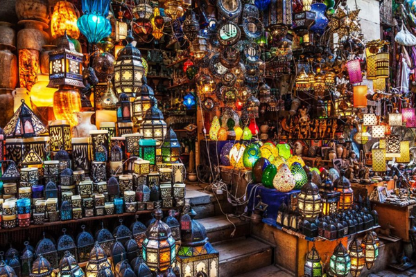 Khan El Khalili Bazar.